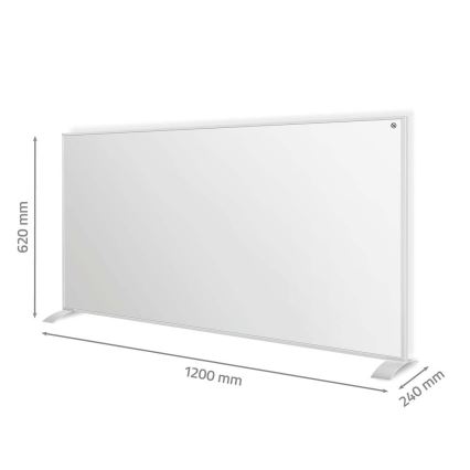 Panel calefactor infrarrojo 700W/230V 120x62 cm IP44 Wi-Fi Tuya + mando a distancia