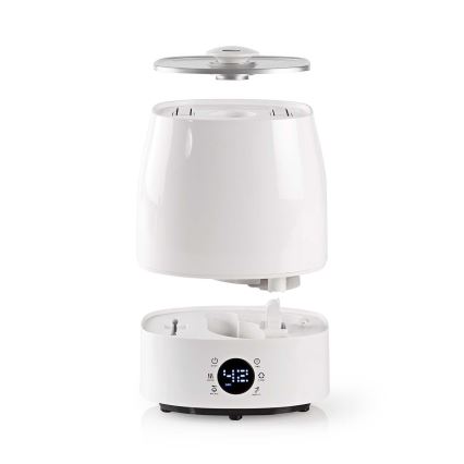 Nedis HUMI120CWT - Humidificador con pantalla LED 5,5 l 110W/230V