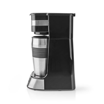 Cafetera para una taza de 0,4 l con temporizador y taza de viaje