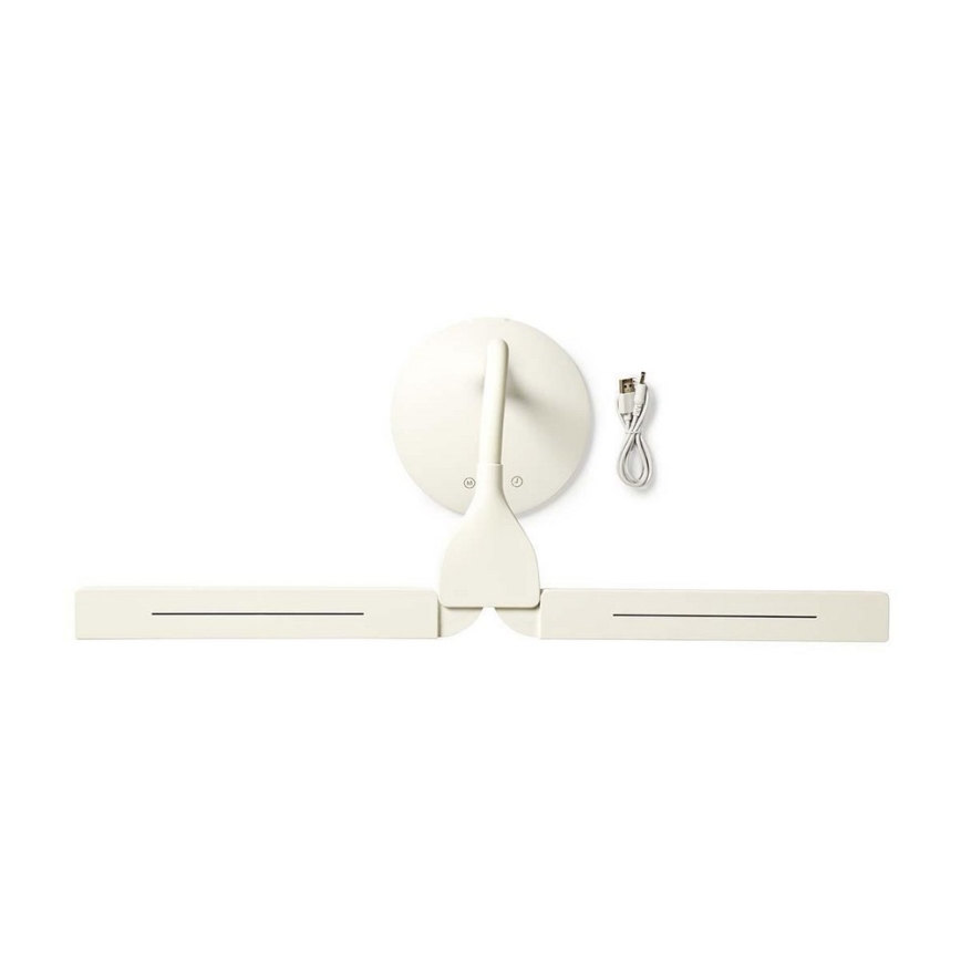 Lámpara de mesa LED regulable LED/6W/5V 2200 mAh blanca