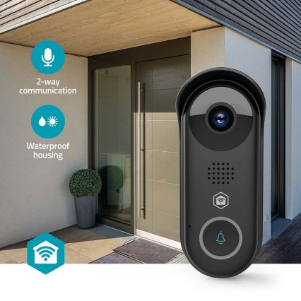 Timbre de vídeo inteligente SmartLife con sensor de movimiento 5V Full HD 1080p IP54 Wi‑Fi Tuya