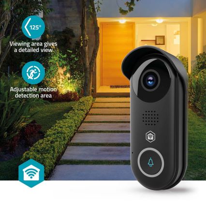 Timbre de vídeo inteligente SmartLife con sensor de movimiento 5V Full HD 1080p IP54 Wi‑Fi Tuya