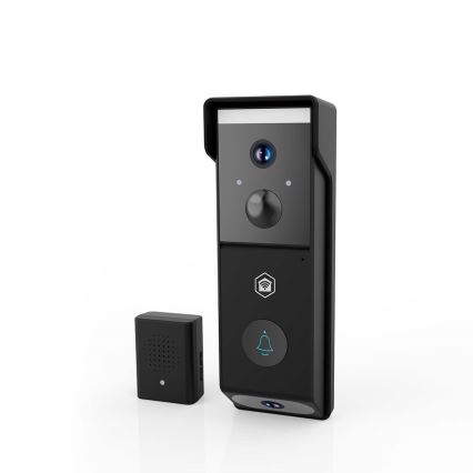 Timbre de vídeo con sensor de movimiento SmartLife, batería de 4400 mAh, 2x Full HD 1080p, IP54, Wi-Fi Tuya