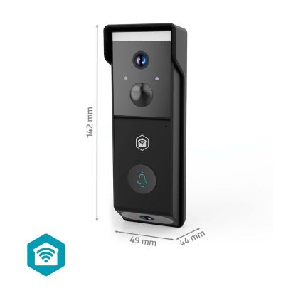 Timbre de vídeo con sensor de movimiento SmartLife, batería de 4400 mAh, 2x Full HD 1080p, IP54, Wi-Fi Tuya