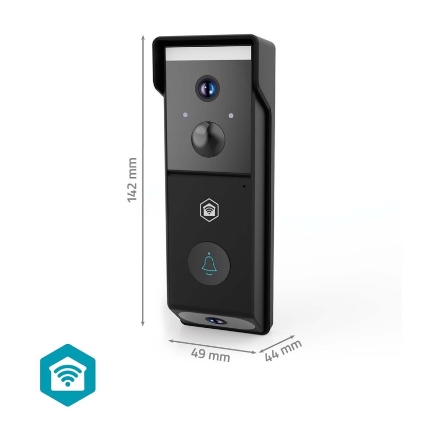 Timbre de vídeo con sensor de movimiento SmartLife, batería de 4400 mAh, 2x Full HD 1080p, IP54, Wi-Fi Tuya
