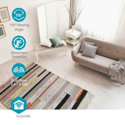 Cámara inteligente Smartlife 5V 3MP Full HD 1296p Wi-Fi