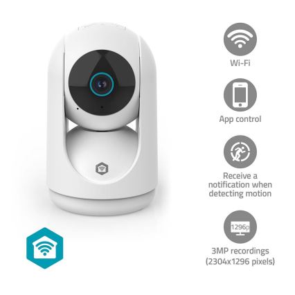 Cámara inteligente Smartlife 5 V 3 MP Full HD (1296p) Wi‑Fi, compatible con Tuya