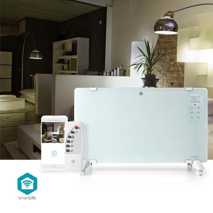 Calefactor/convector eléctrico 2000 W/230 V, Wi-Fi, IP24, con termostato