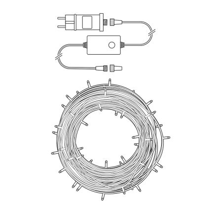 Cadena de Navidad LED para exteriores 400xLED/8 funciones 25m IP65 Wi-Fi Tuya blanco cálido a frío