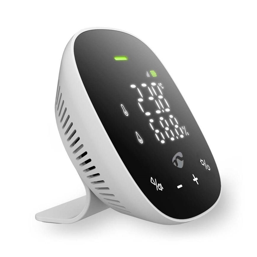 Monitor inteligente de calidad del aire con pantalla LED SmartLife Wi-Fi