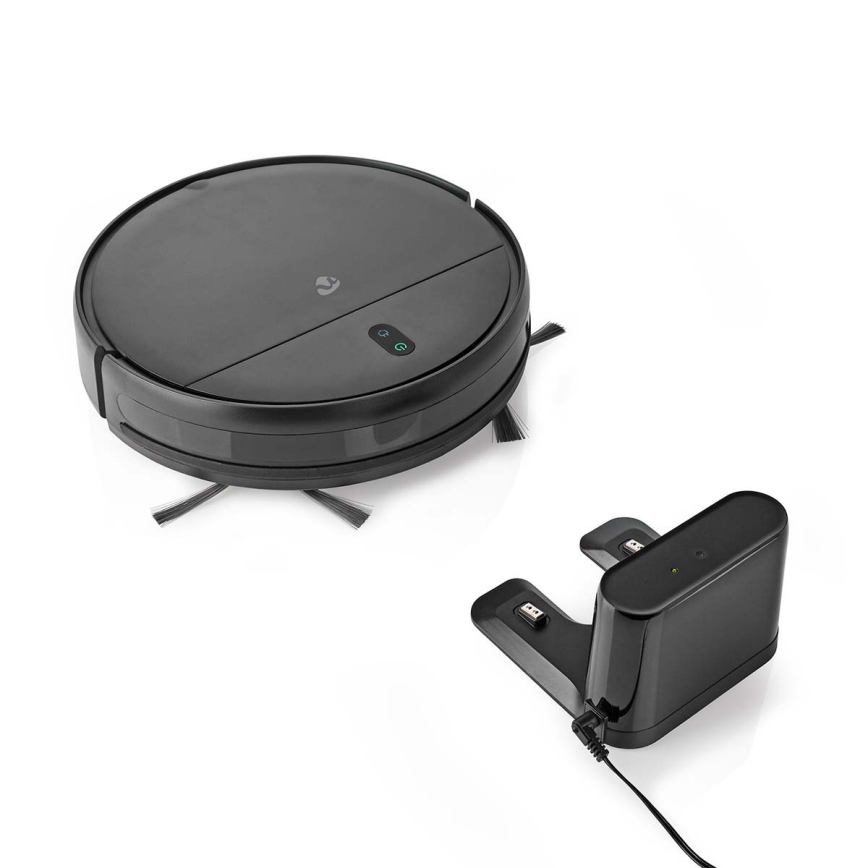 Aspiradora robótica inteligente con mopa 28W/2500 mAh Wi-Fi negra + mando a distancia
