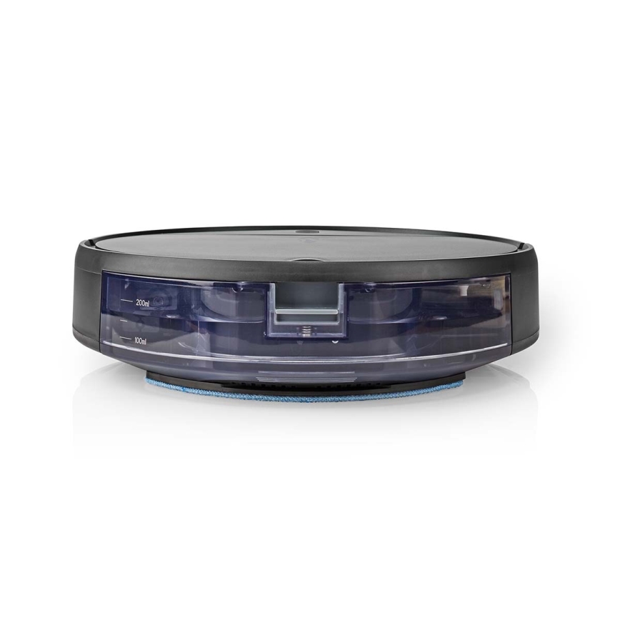 Aspiradora robótica inteligente con mopa 28W/2500 mAh Wi-Fi negra + mando a distancia