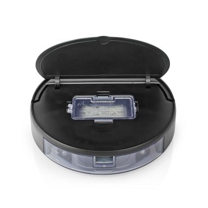 Aspiradora robótica inteligente con mopa 28W/2500 mAh Wi-Fi negra + mando a distancia