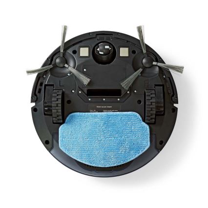 Aspiradora robótica inteligente con mopa 28W/2500 mAh Wi-Fi negra + mando a distancia