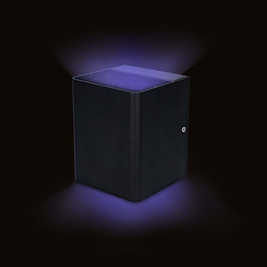 Aplique de pared exterior LED RGBW regulable SmartLife LED/12W/230V IP65 Wi-Fi Tuya negro