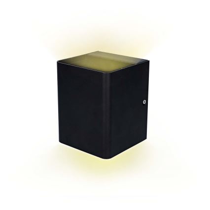 Aplique de pared exterior LED RGBW regulable SmartLife LED/12W/230V IP65 Wi-Fi Tuya negro