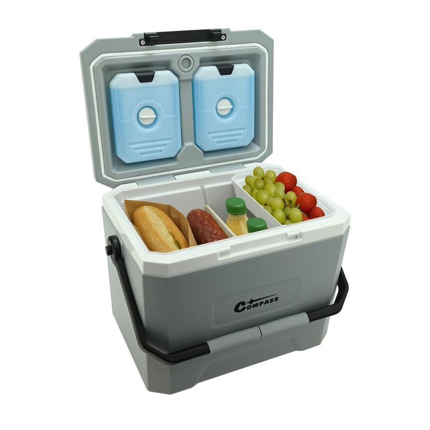 Nevera portátil con pack refrigerante de 16 l, gris