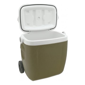 Nevera portátil con ruedas 16 l, verde