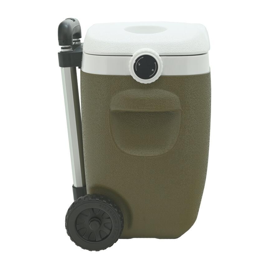 Nevera portátil con ruedas 16 l, verde