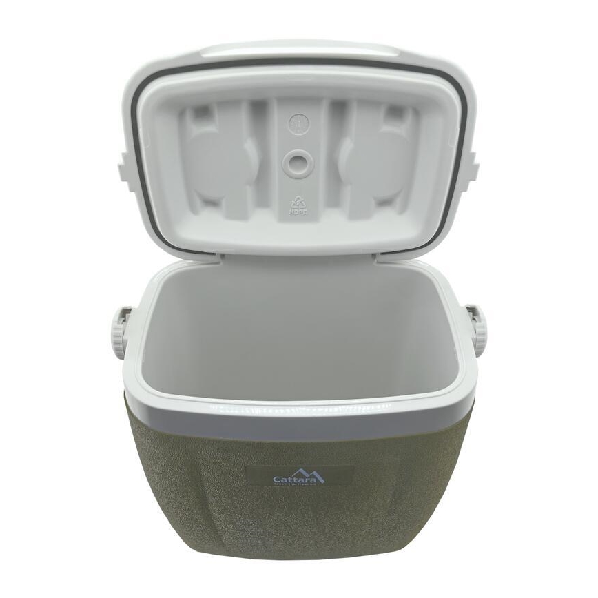 Nevera portátil con ruedas 16 l, verde