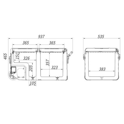 Nevera portátil para automóvil con compresor 230/24/12V