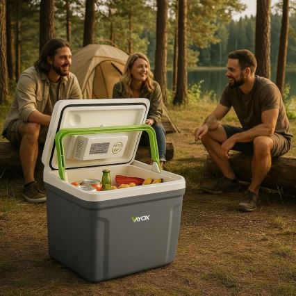 Nevera portátil para coche con función de calefacción 27 l 230V/12V/24V gris