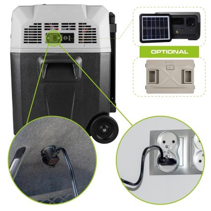 Nevera portátil para coche con pantalla LCD 40 l 230V/12V/24V negro