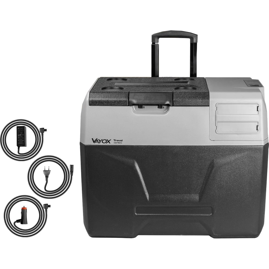 Nevera portátil para coche con pantalla LCD 40 l 230V/12V/24V negro