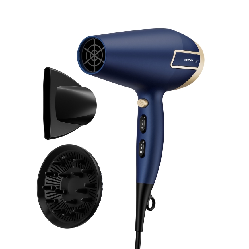 Niceboy ION AirSonic ICON - Secador de pelo 2200W/230V azul