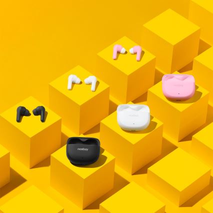 Niceboy Pins 4 - Auriculares inalámbricos con ANC 400 mAh + 2x 50 mAh IPX4 blanco