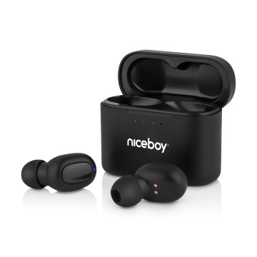 Niceboy Podsie 4 - Auriculares inalámbricos IP54 en negro