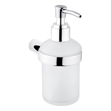 NIMCO BR 11031C-26 - Dispensador de jabón de pared BORMO 180 mm vidrio mate/cromo brillante