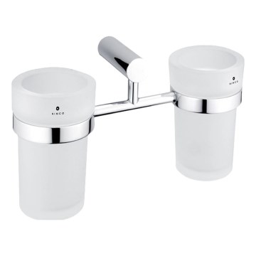 NIMCO BR 11058DW-26 - Portacepillos de pared BORMO vidrio mate/cromo brillante