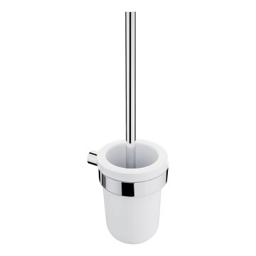 NIMCO BR 11094KU-26 - Cepillo para inodoro montado en la pared BORMO blanco/cromo brillante