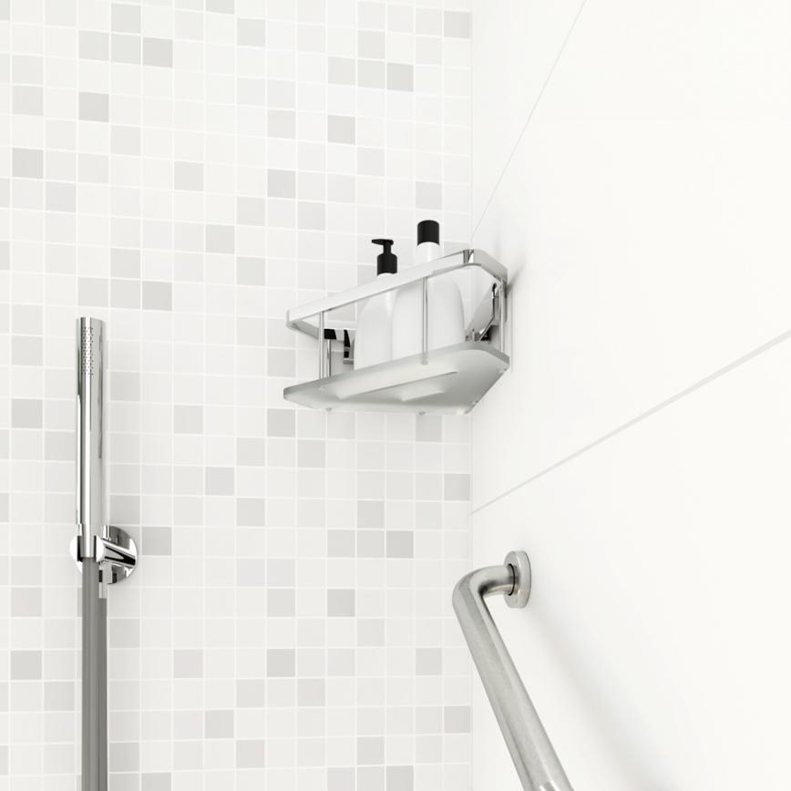 NIMCO Ki 14008-B-26 - Estante de pared de ducha KIBO cromo brillante