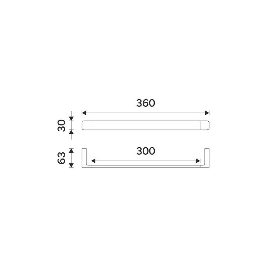 NIMCO MA 29035-26 - Toallero de pared MAYA 36 cm cromo brillante