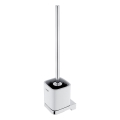 NIMCO MA 29094KN-26 - Cepillo para inodoro montado en la pared MAYA blanco/cromo brillante