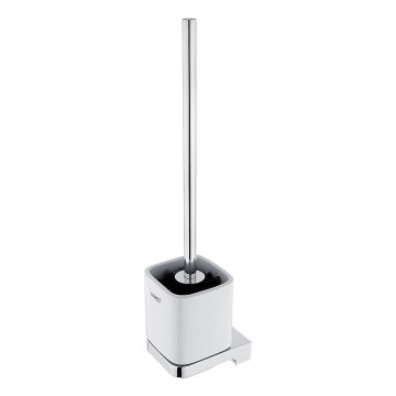 NIMCO MA 29094KN-26 - Cepillo para inodoro montado en la pared MAYA blanco/cromo brillante