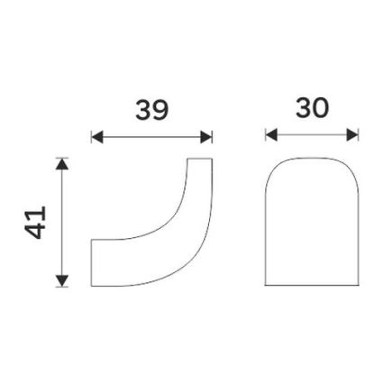 NIMCO NK 30054-26 - Percha de pared NIKAU cromo brillante