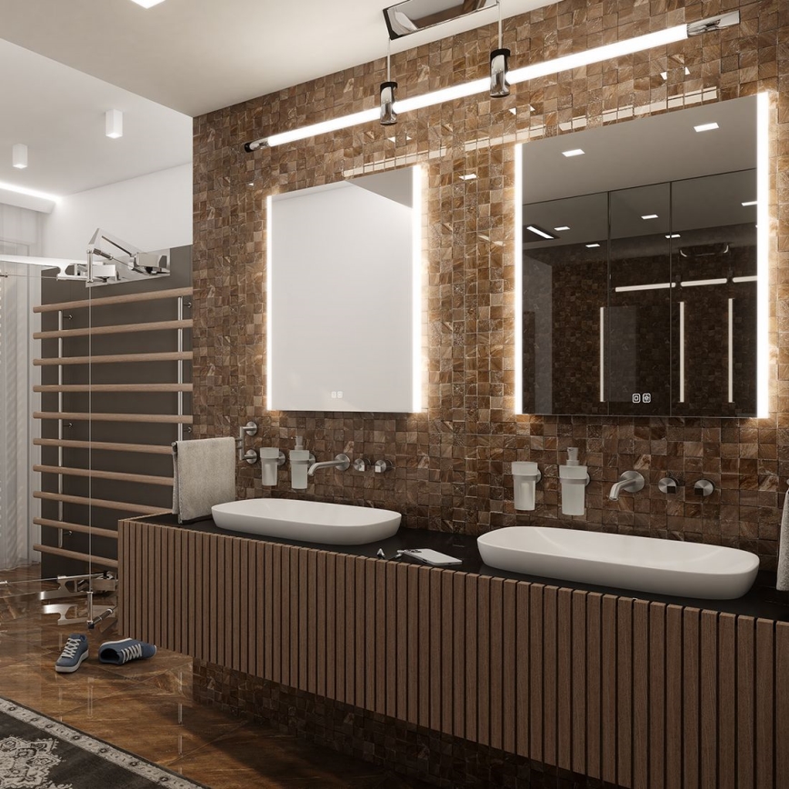 NIMCO ZP 11001VX - Espejo de baño LED retroiluminado regulable/21W/230V 3000-6500K 70x50 cm IP44