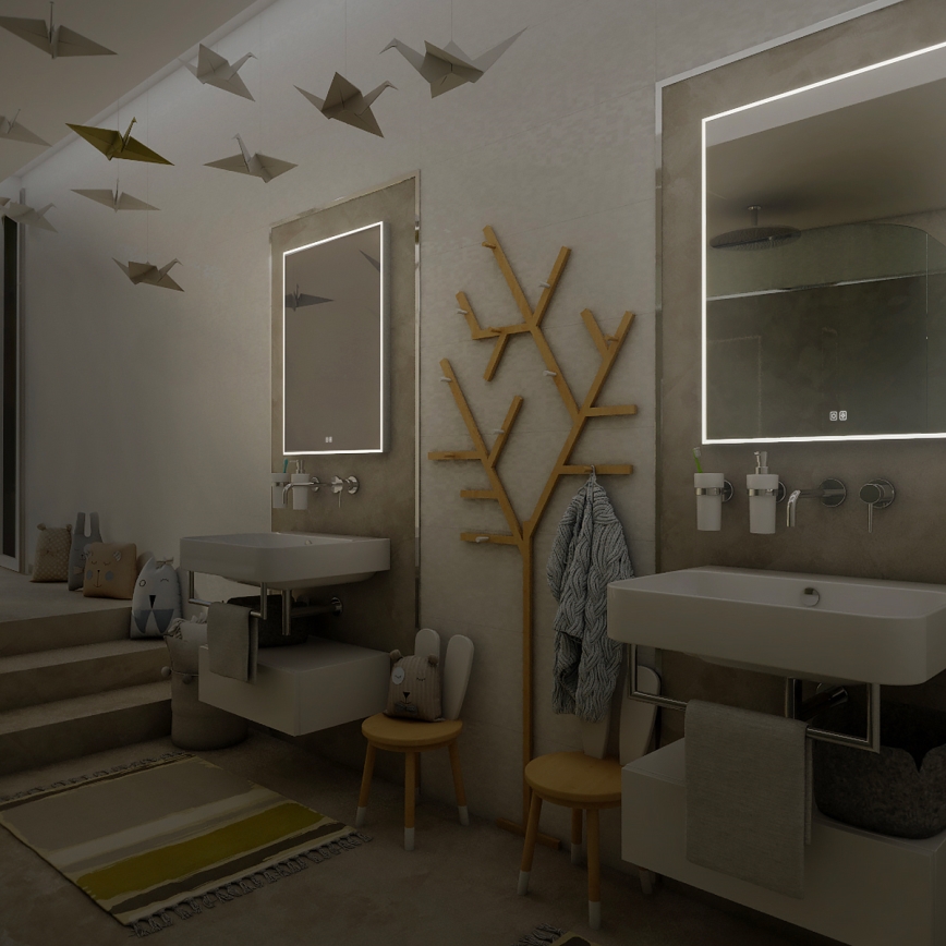NIMCO ZP 13001VX - Espejo de baño retroiluminado LED atenuable LED/35W/230V 3000-6500K 70x50 cm IP44