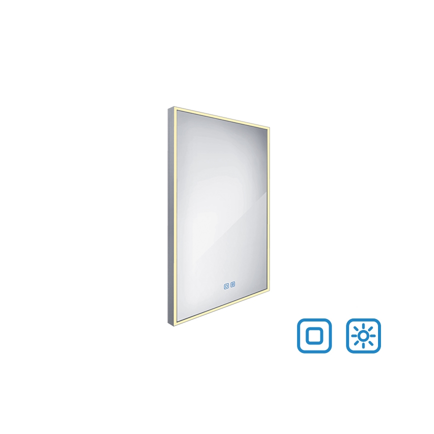 NIMCO ZP 13001VX - Espejo de baño retroiluminado LED atenuable LED/35W/230V 3000-6500K 70x50 cm IP44