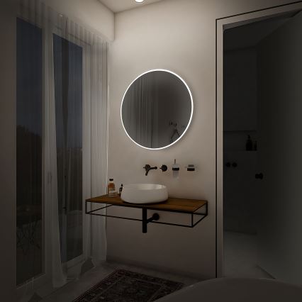 NIMCO ZP 26000R - Espejo de baño retroiluminado LED/26W/230V 6500K Ø 60 cm IP44