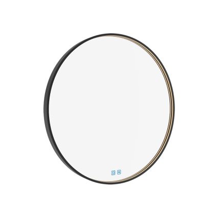 NIMCO ZPC 31000RVX-90 - Espejo de baño retroiluminado LED regulable / 20 W / 230 V / 3000–6500 K / Ø 60 cm / negro mate / IP44