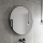 NIMCO ZPC 31000RVX-90 - Espejo de baño retroiluminado LED regulable / 20 W / 230 V / 3000–6500 K / Ø 60 cm / negro mate / IP44