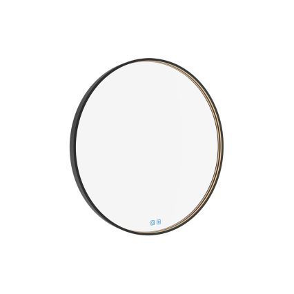 NIMCO ZPC 31001RVX-90 - Espejo de baño retroiluminado regulable LED/22W/230V 3000-6500K Ø 70 cm negro mate IP44