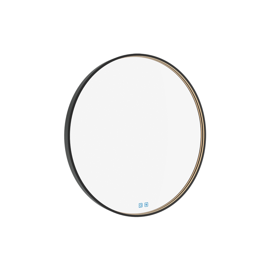 NIMCO ZPC 31001RVX-90 - Espejo de baño retroiluminado regulable LED/22W/230V 3000-6500K Ø 70 cm negro mate IP44