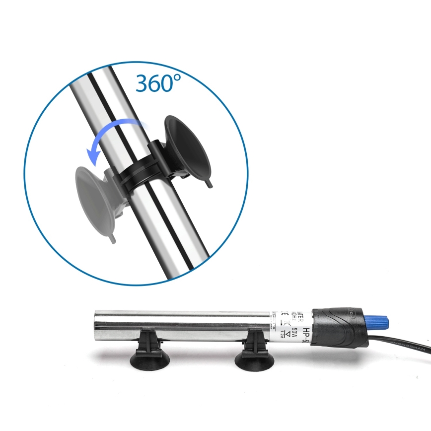 Nobleza - Calentador para acuario 50 W, acero inoxidable