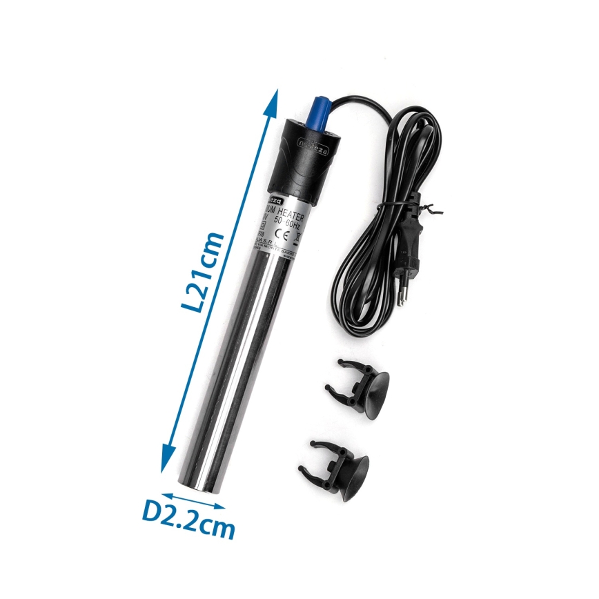 Nobleza - Calentador para acuario 50 W, acero inoxidable