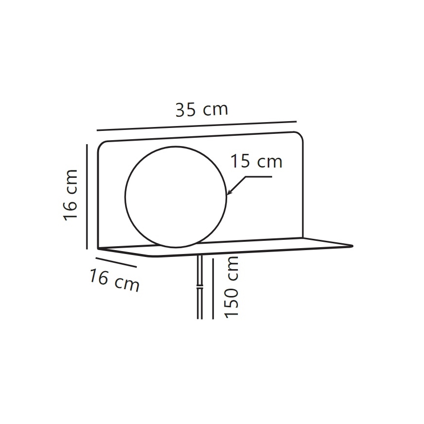 Nordlux - Aplique con estante LILIBETH 1xE14/25W/230V marrón